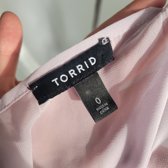 Torrid Iris Lavender Chiffon and Lace Kimono - Picture 12 of 12